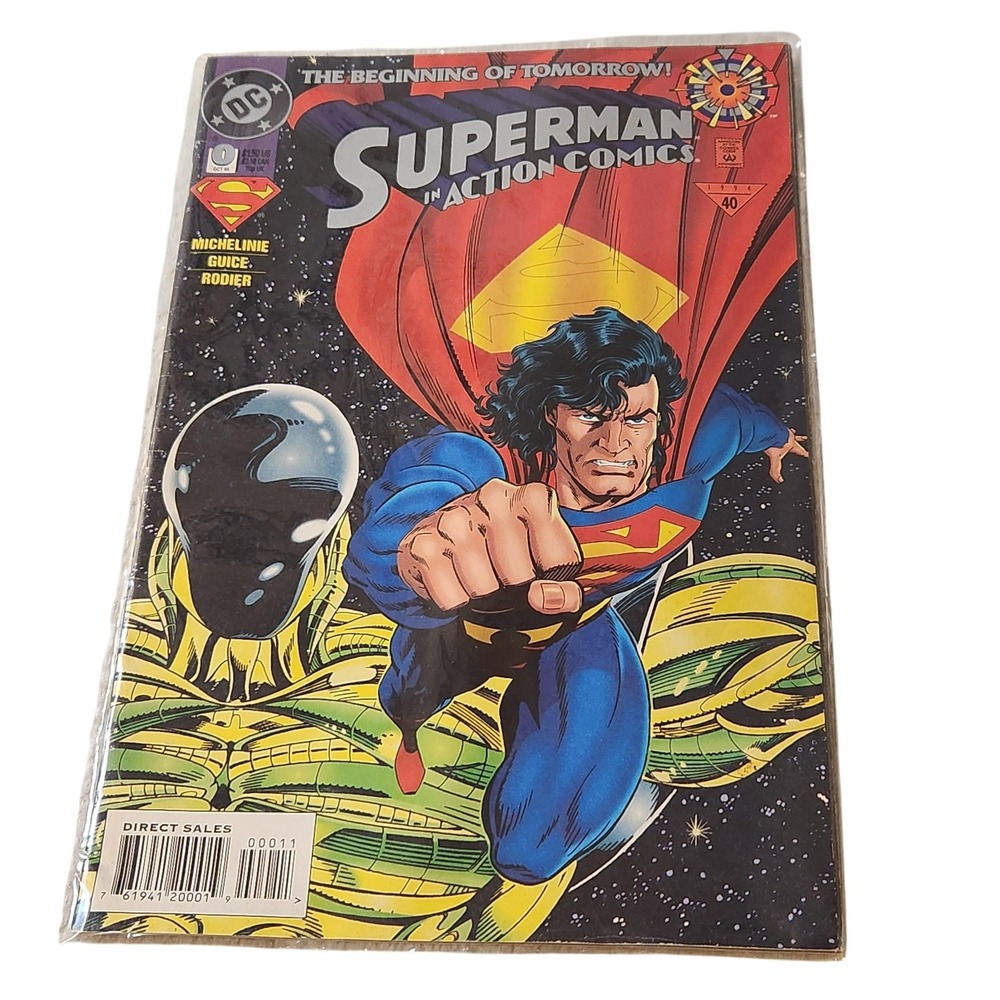 Vintage 1994 Superman in Action Comics #0 DC Comic‎ Book Superhero Collectible